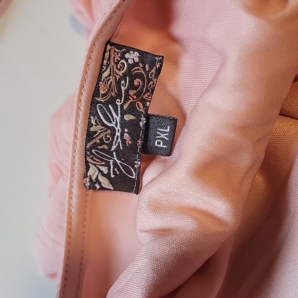 *Host Pick* Coral Peach V-Neck Balloon Sleeve Casual Mini Dress Sz Petite XL - Picture 10 of 10